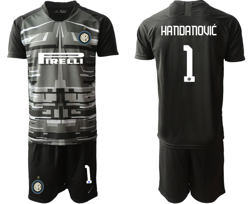 Men 2020-2021 club Inter Milan black goalkeeper #1 Soccer Jerseys1